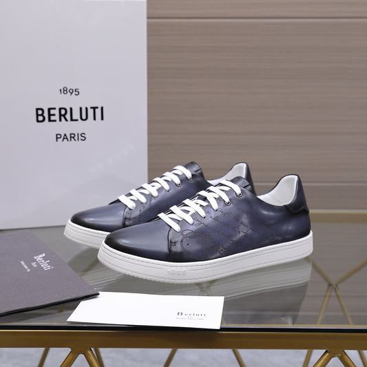 Berluti Men's Edge-Last Leather Casual Shoes