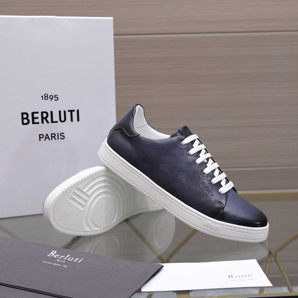 Berluti Men's Edge-Last Leather Casual Shoes