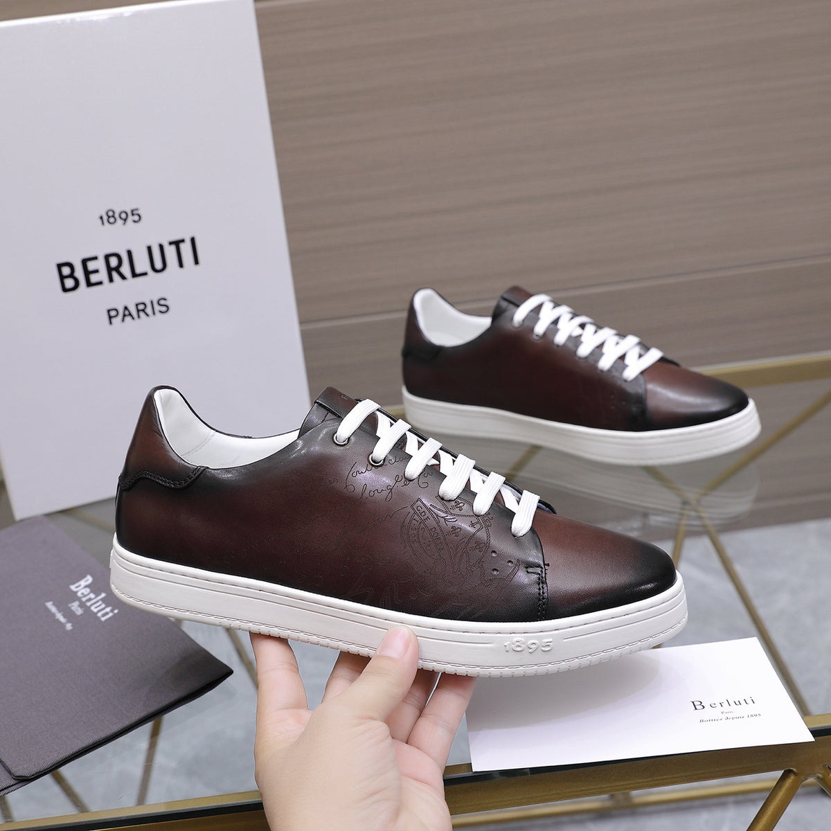 Berluti Men's Edge-Last Leather Casual Shoes