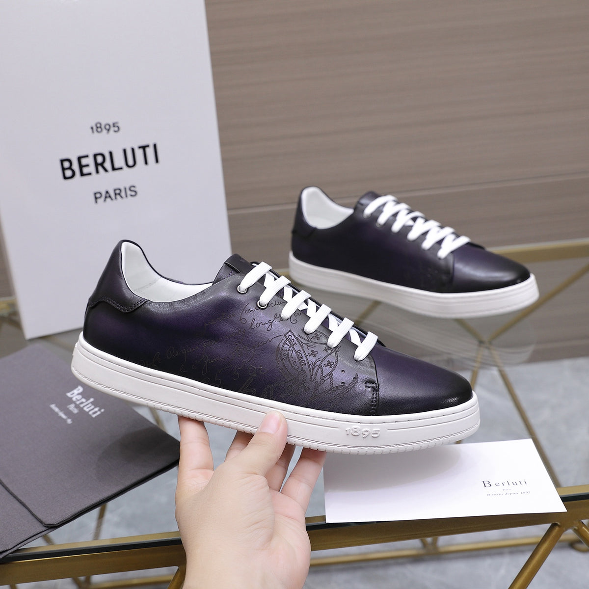 Berluti Men's Edge-Last Leather Casual Shoes