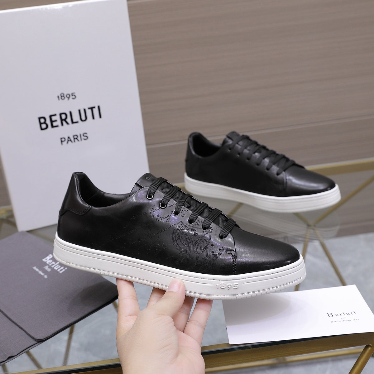 Berluti Men's Edge-Last Leather Casual Shoes