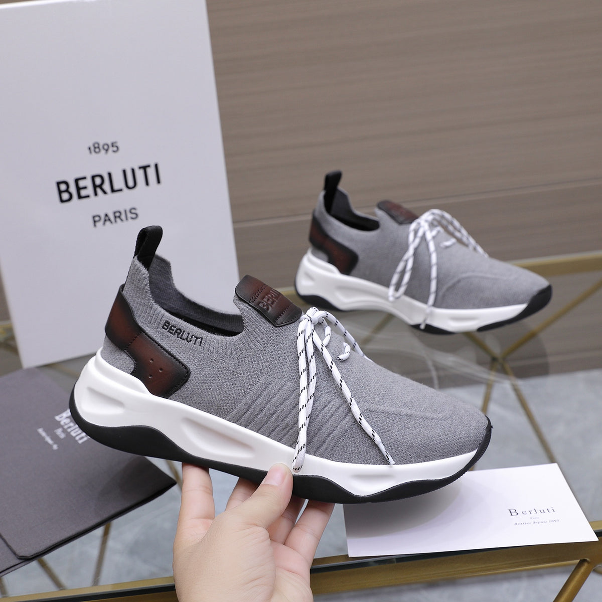 Berluti Men's Edge-Last Leather Casual Shoes