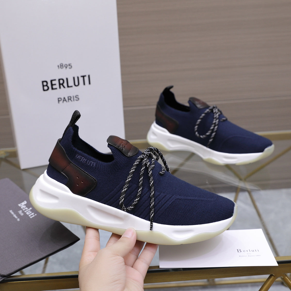 Berluti Men's Edge-Last Leather Casual Shoes