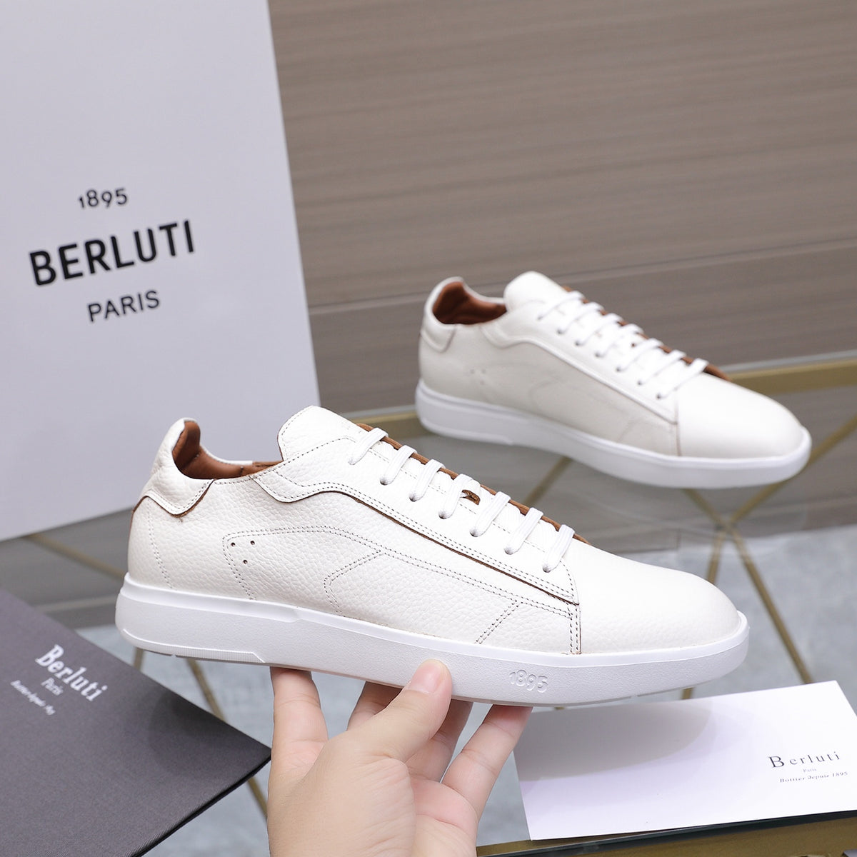Berluti Men's Edge-Last Leather Casual Shoes