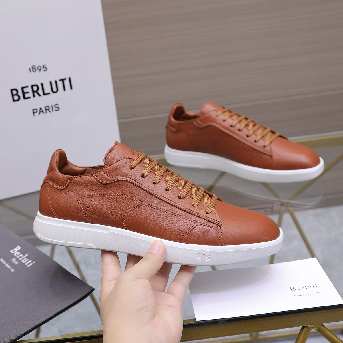 Berluti Men's Edge-Last Leather Casual Shoes