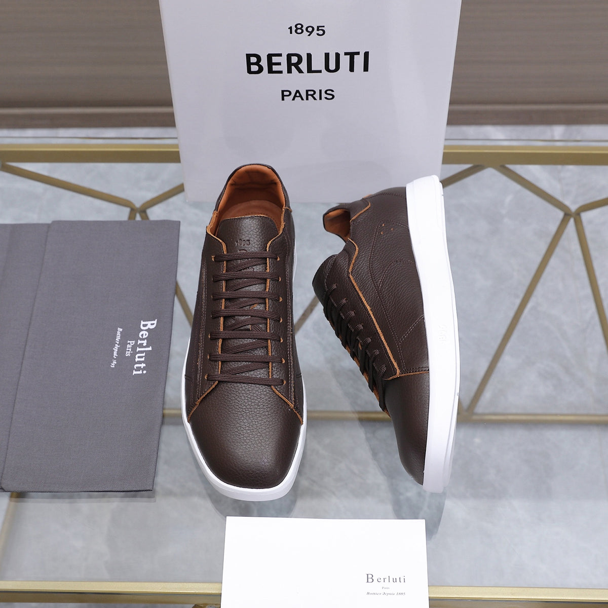 Berluti Men's Edge-Last Leather Casual Shoes