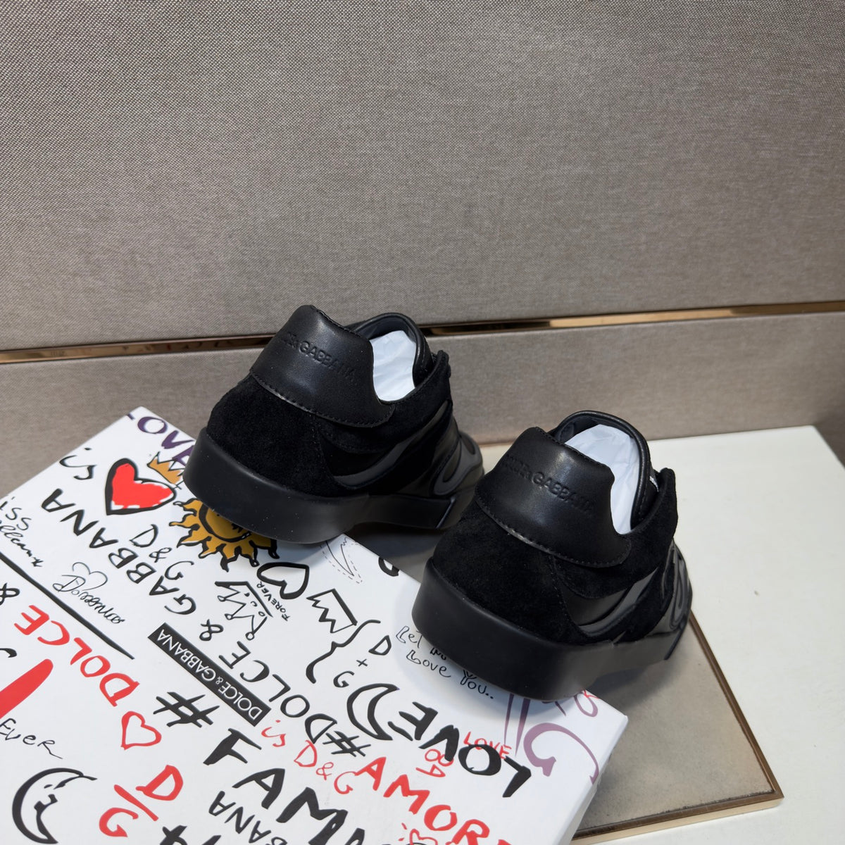 Dolce & Gabbana DG Couple's Multi-Material Casual Sneakers Multi-Color