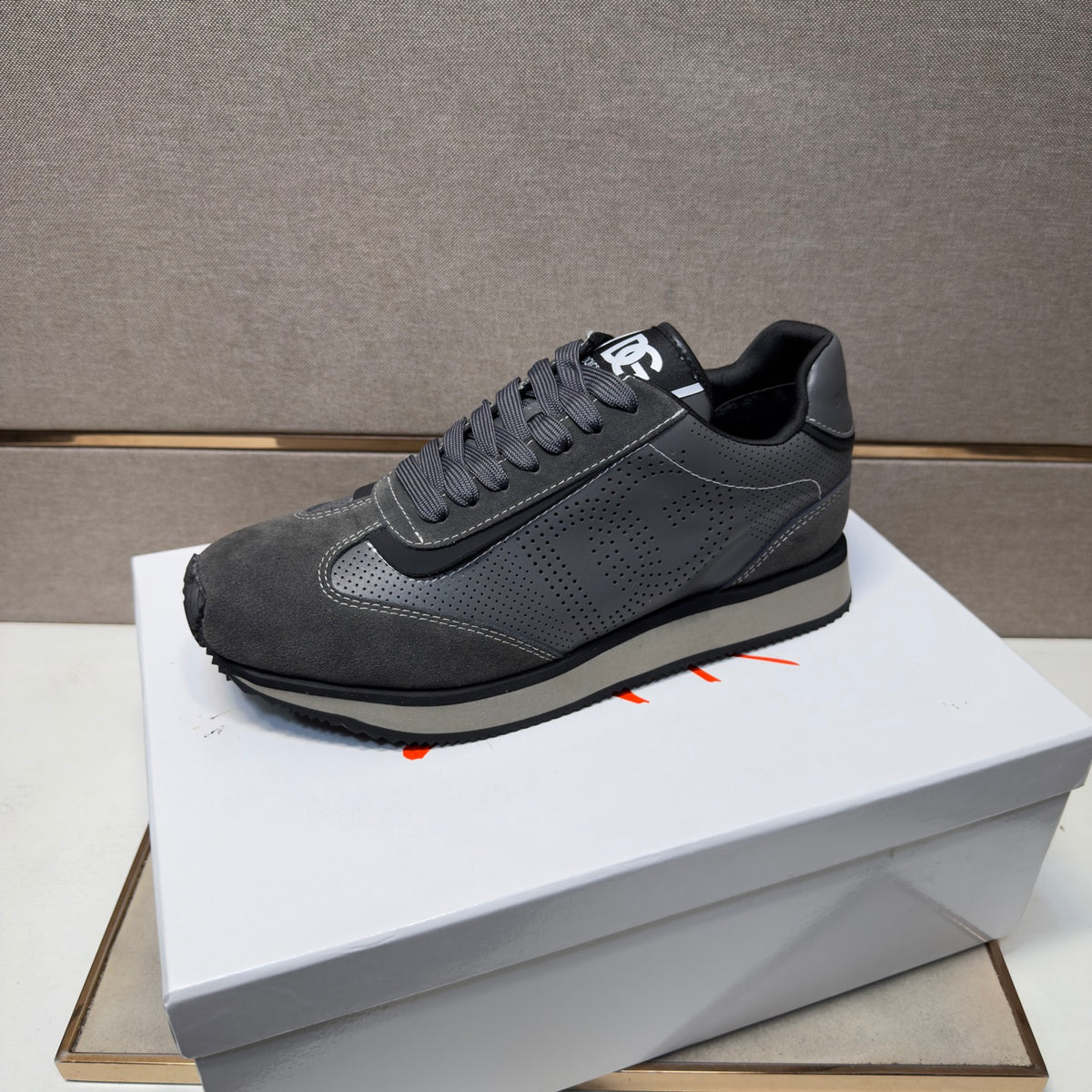 Dolce & Gabbana DG Couple's Multi-Material Casual Sneakers Multi-Color