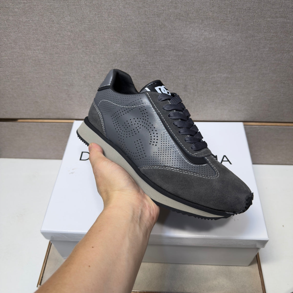 Dolce & Gabbana DG Couple's Multi-Material Casual Sneakers Multi-Color