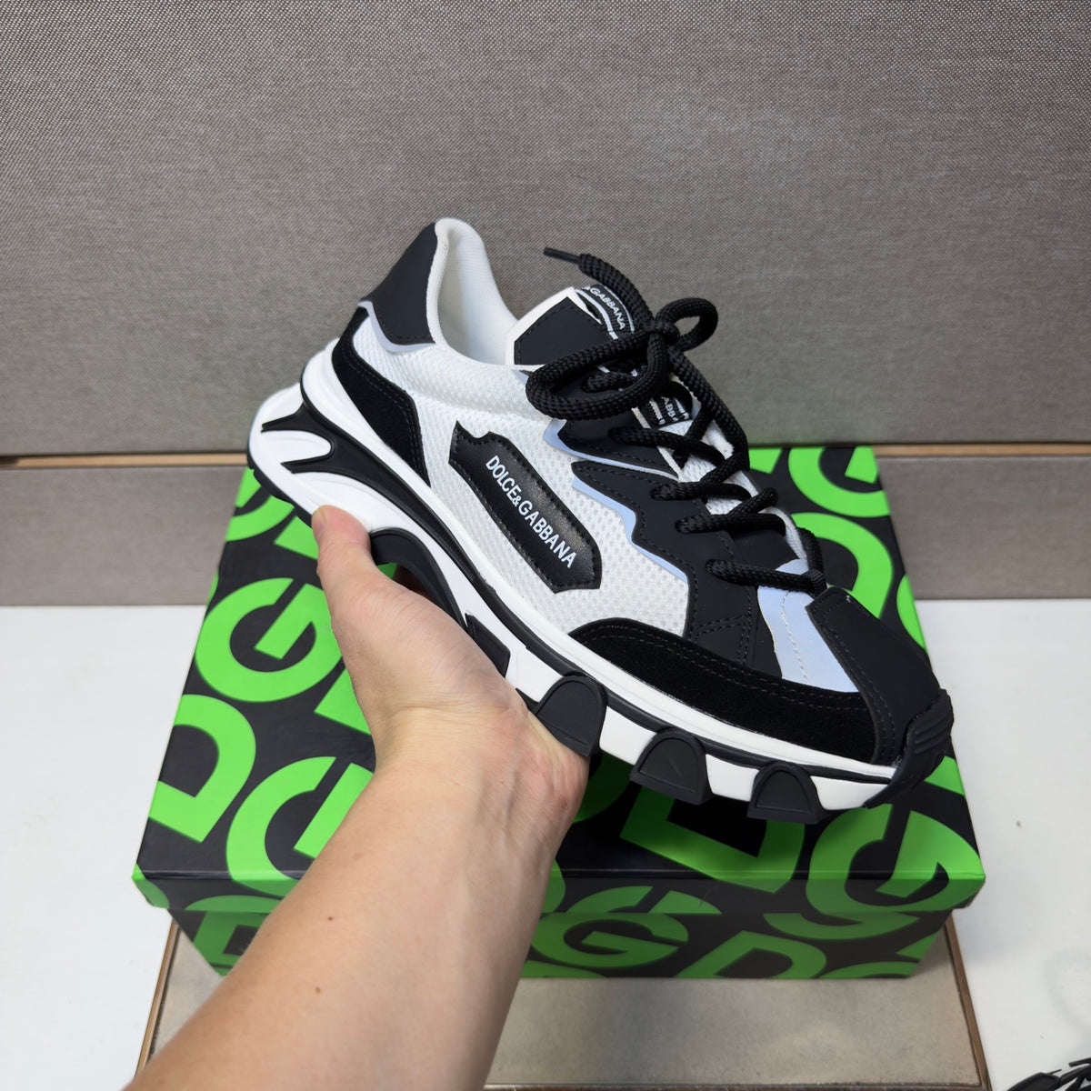 Dolce & Gabbana DG Couple's Multi-Material Casual Sneakers 6 Colors