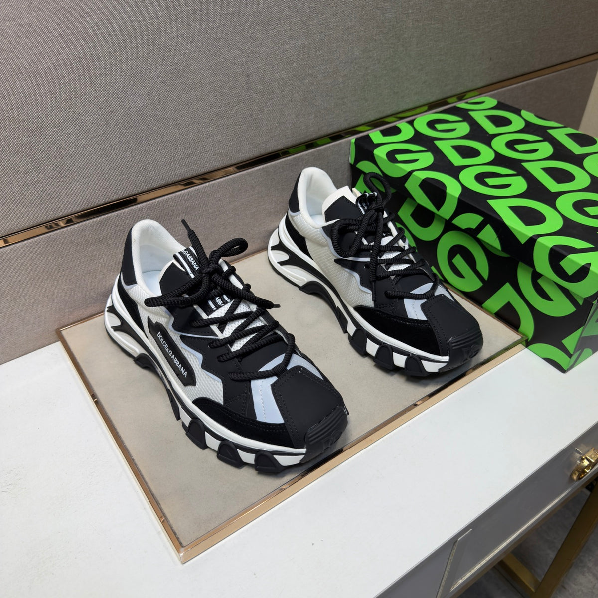 Dolce & Gabbana DG Couple's Multi-Material Casual Sneakers 6 Colors