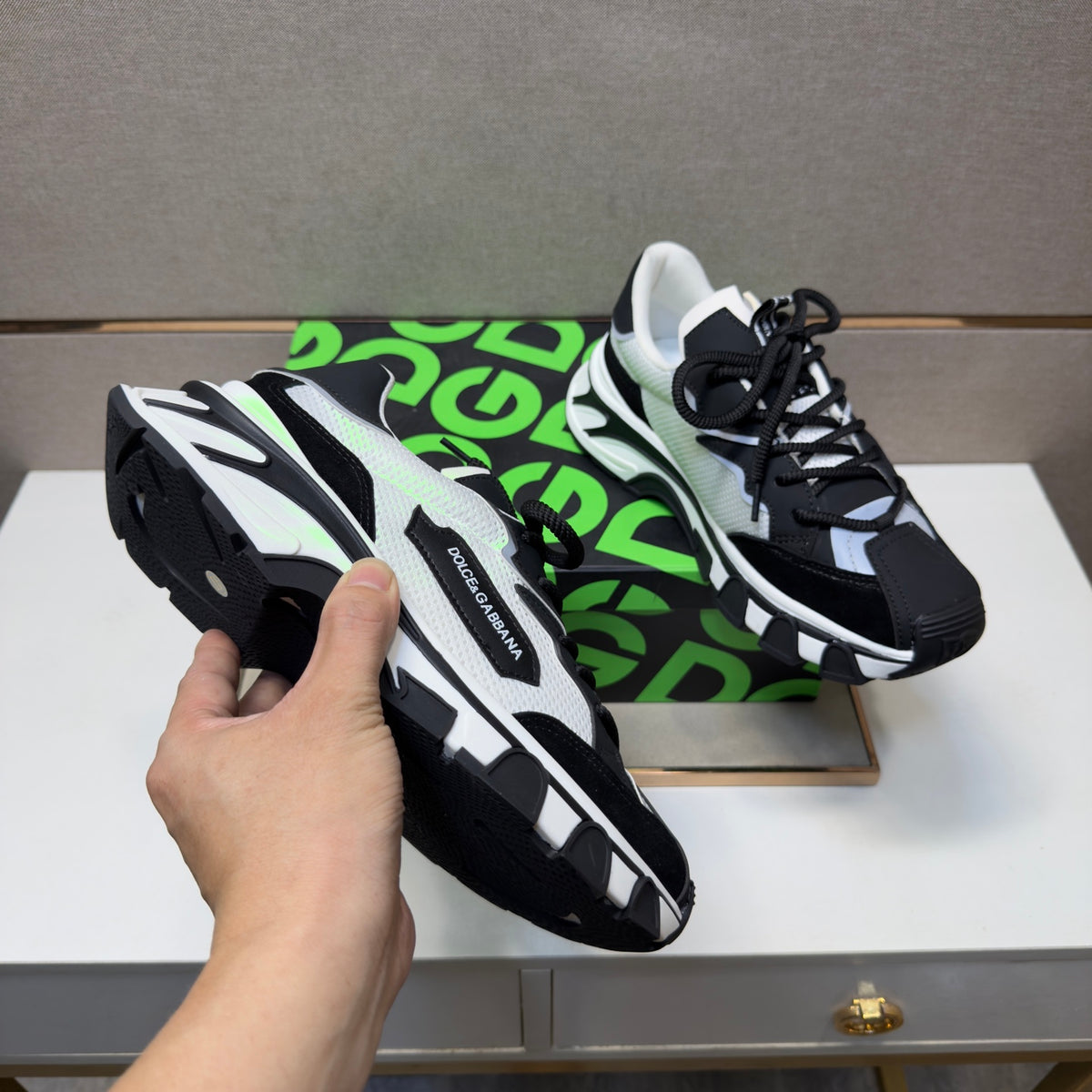 Dolce & Gabbana DG Couple's Multi-Material Casual Sneakers 6 Colors