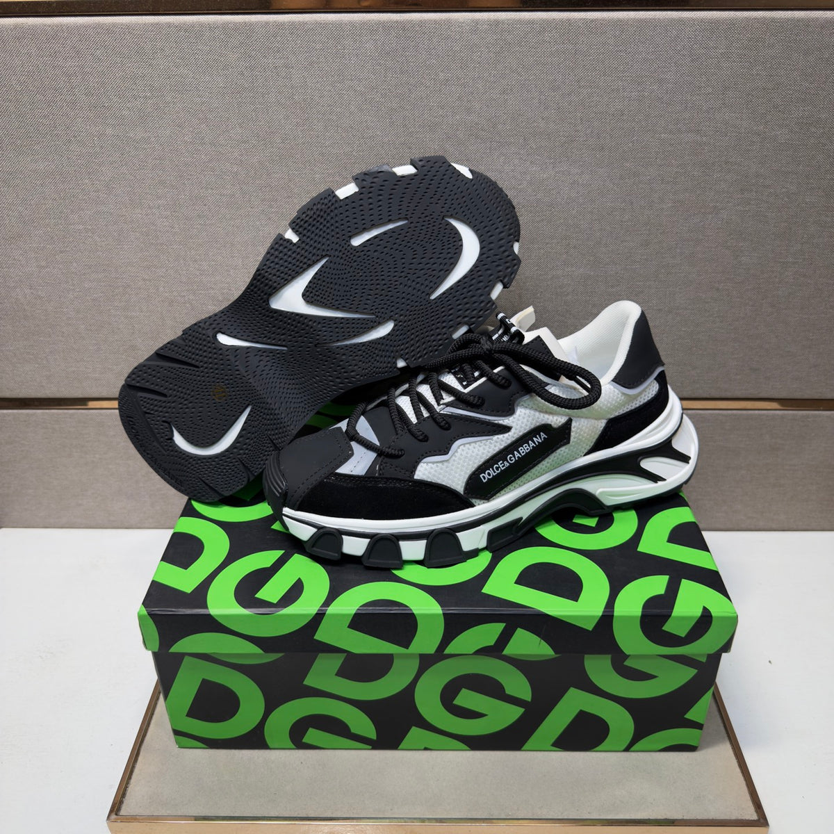 Dolce & Gabbana DG Couple's Multi-Material Casual Sneakers 6 Colors