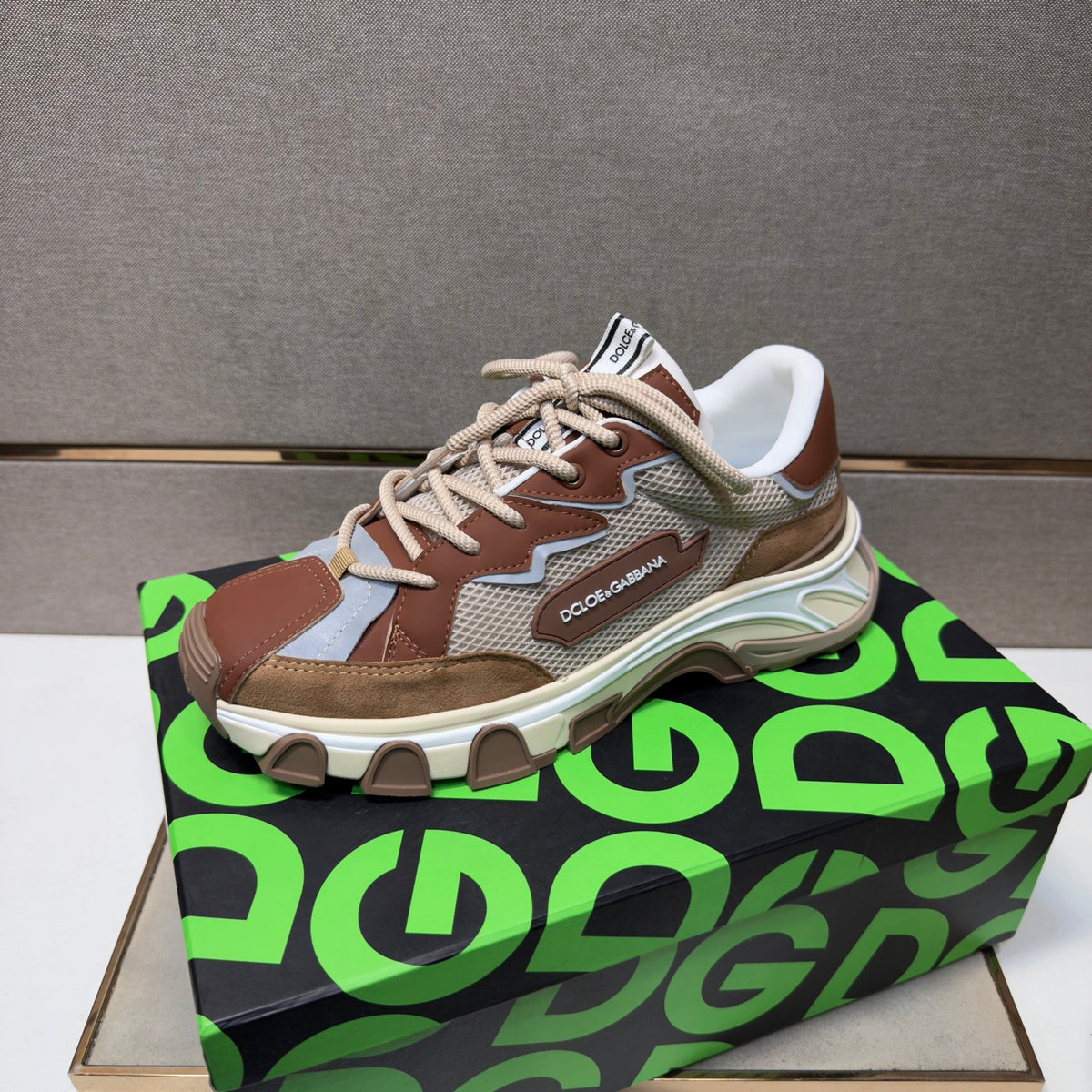 Dolce & Gabbana DG Couple's Multi-Material Casual Sneakers 6 Colors