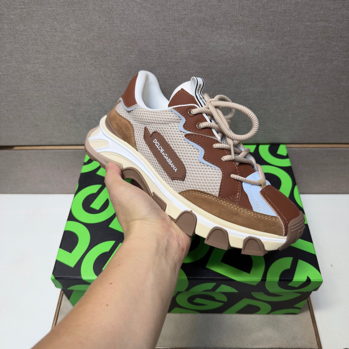 Dolce & Gabbana DG Couple's Multi-Material Casual Sneakers 6 Colors