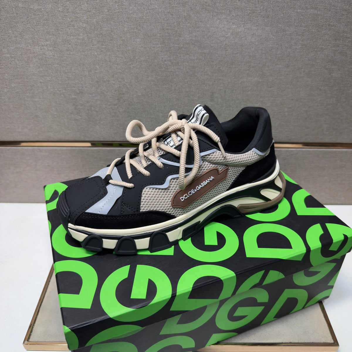 Dolce & Gabbana DG Couple's Multi-Material Casual Sneakers 6 Colors