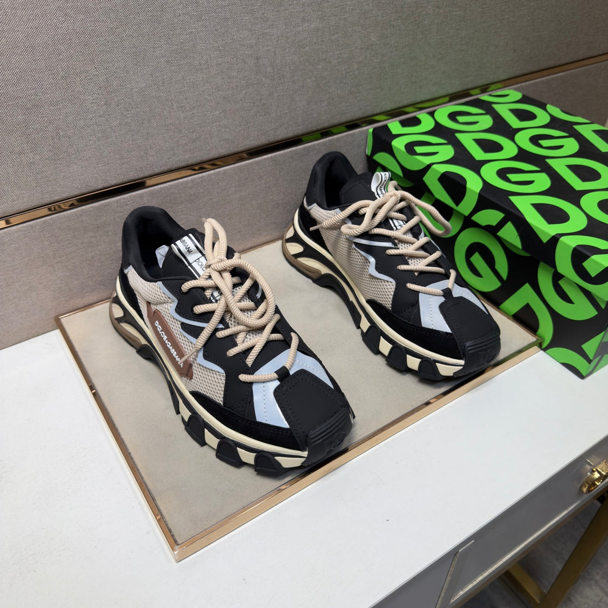 Dolce & Gabbana DG Couple's Multi-Material Casual Sneakers 6 Colors