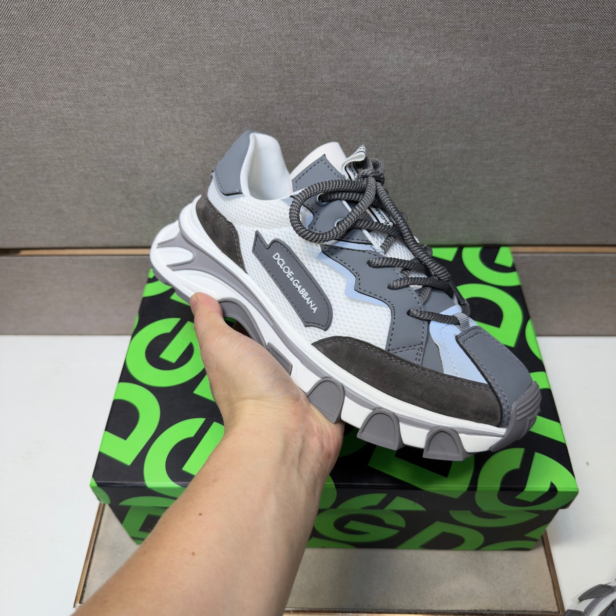 Dolce & Gabbana DG Couple's Multi-Material Casual Sneakers 6 Colors