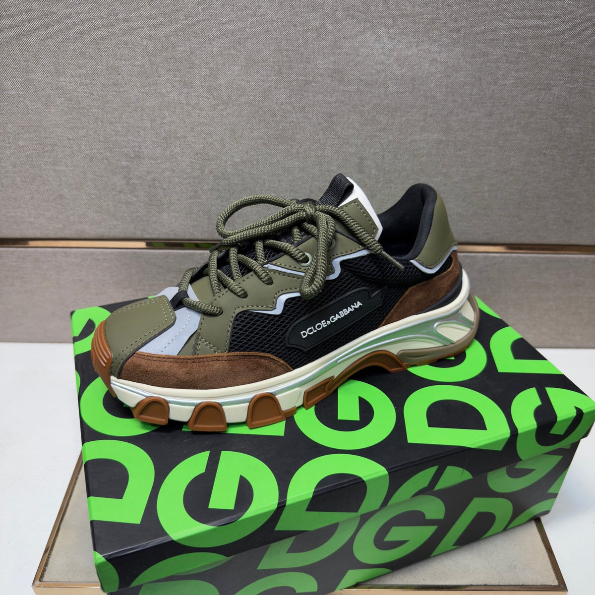 Dolce & Gabbana DG Couple's Multi-Material Casual Sneakers 6 Colors