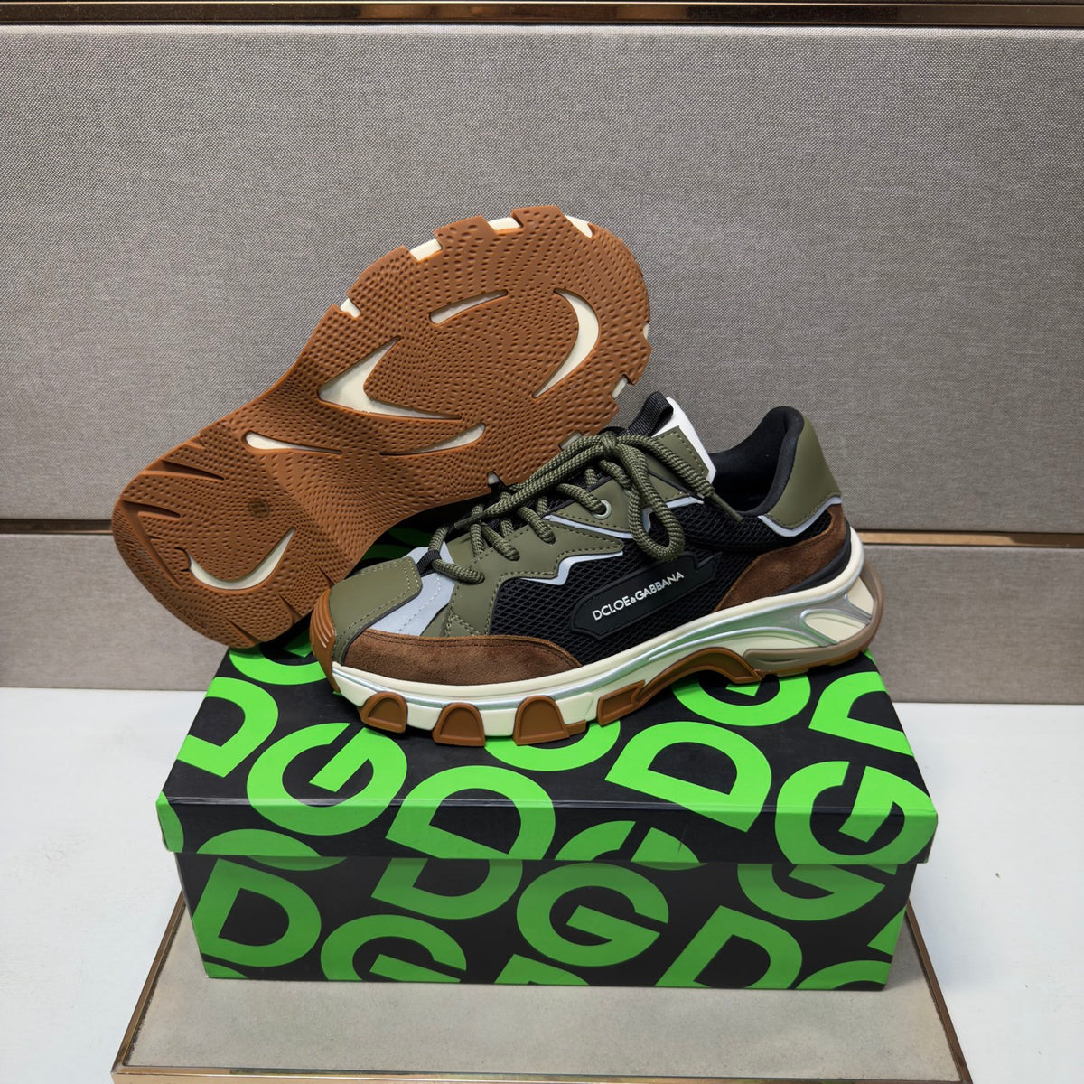 Dolce & Gabbana DG Couple's Multi-Material Casual Sneakers 6 Colors
