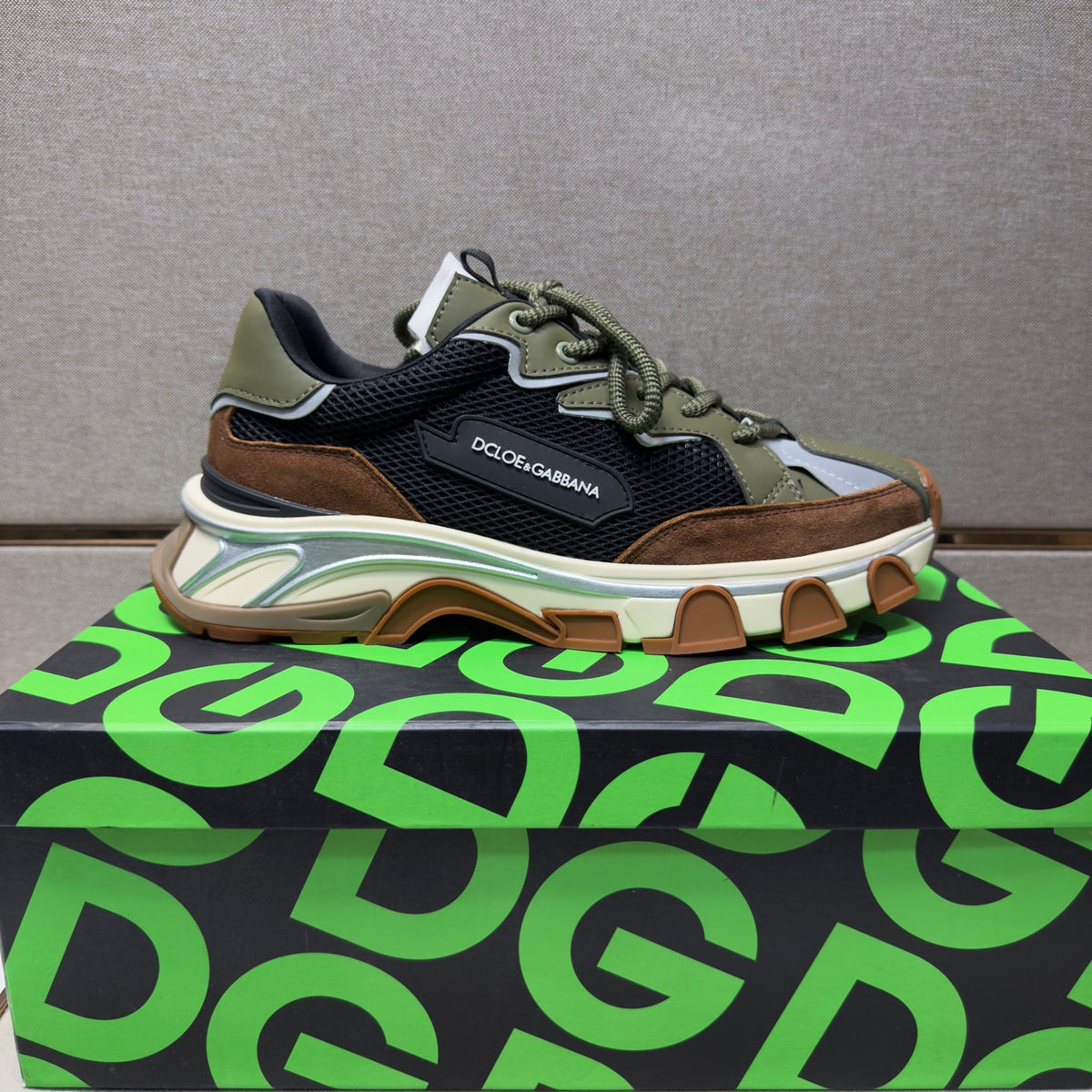 Dolce & Gabbana DG Couple's Multi-Material Casual Sneakers 6 Colors
