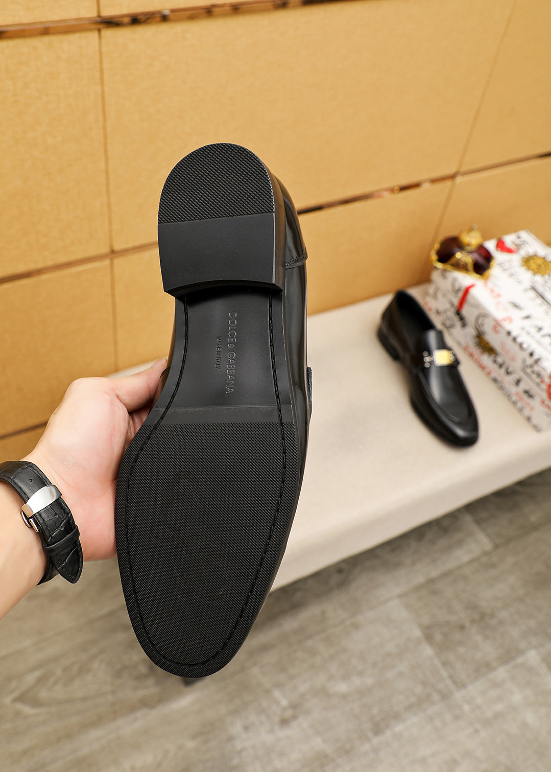 Dolce & Gabbana DG Men's Dress Shoes in Italian Patent Calfskin