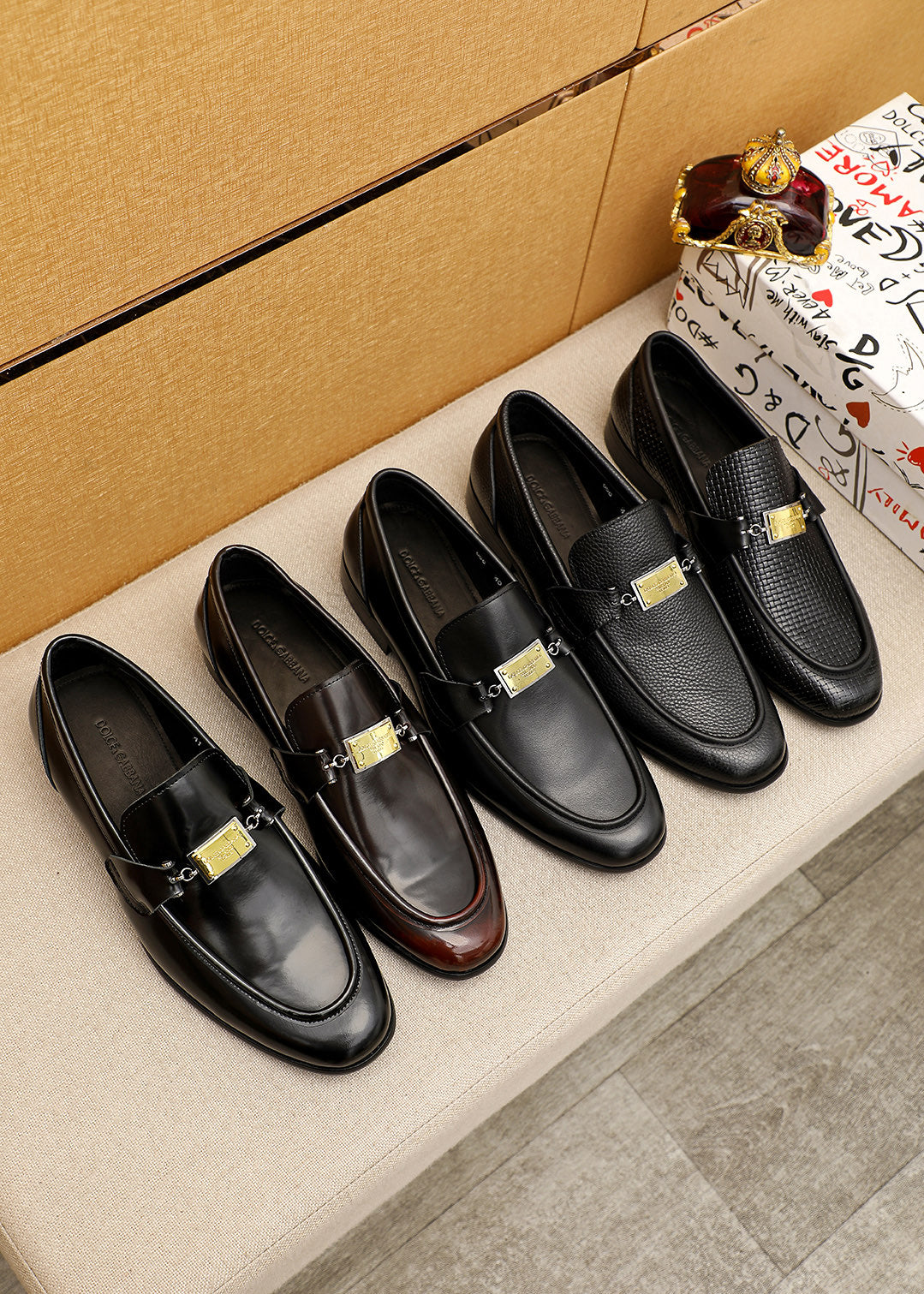Dolce & Gabbana DG Men's Italian Calfskin Dress Shoes