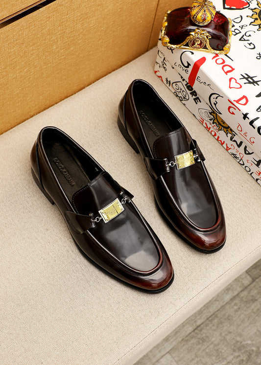 Dolce & Gabbana DG Men's Dress Shoes in Italian Patent Calfskin