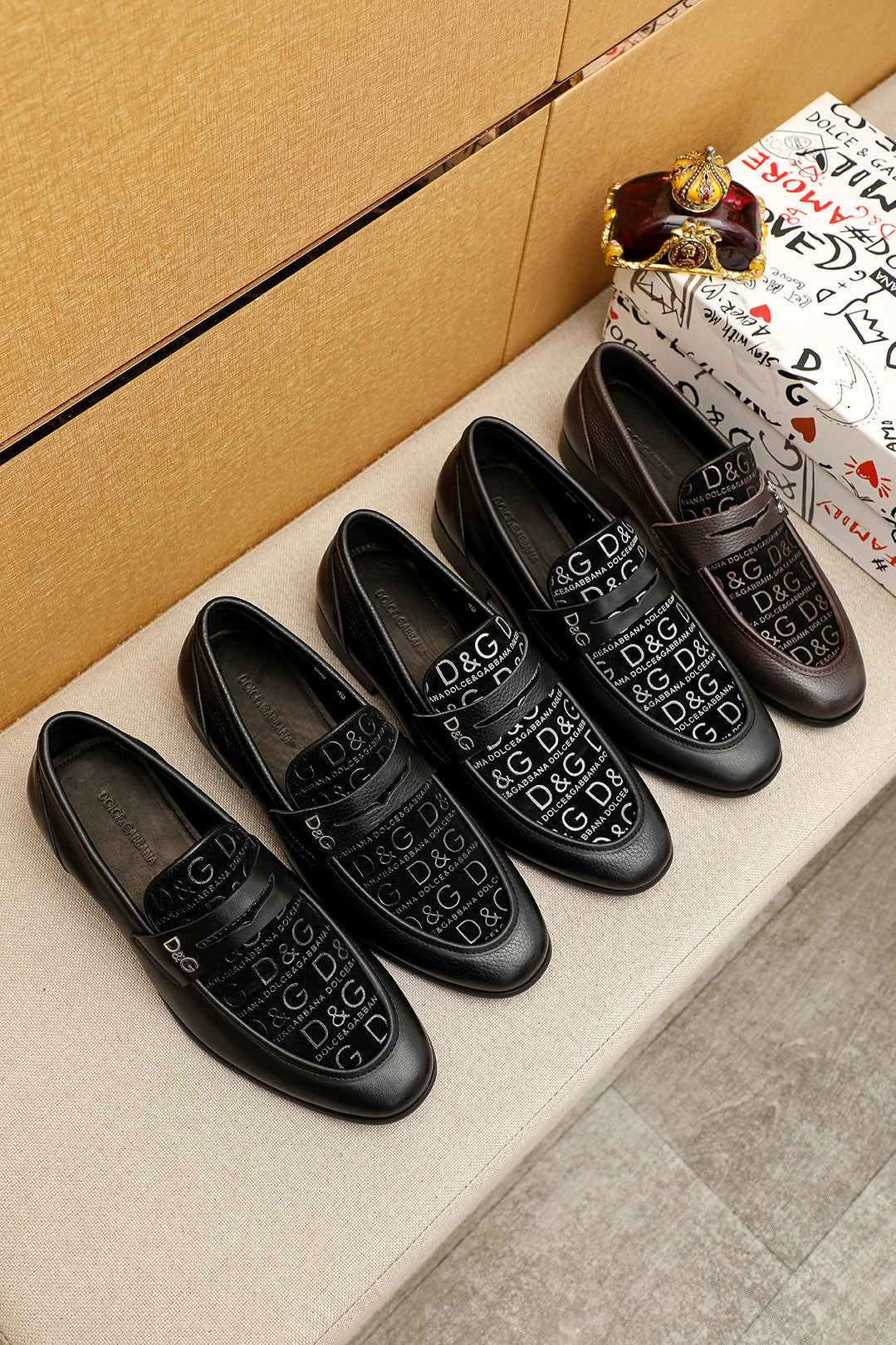 Dolce & Gabbana DG Men's Italian Calfskin Dress Shoes