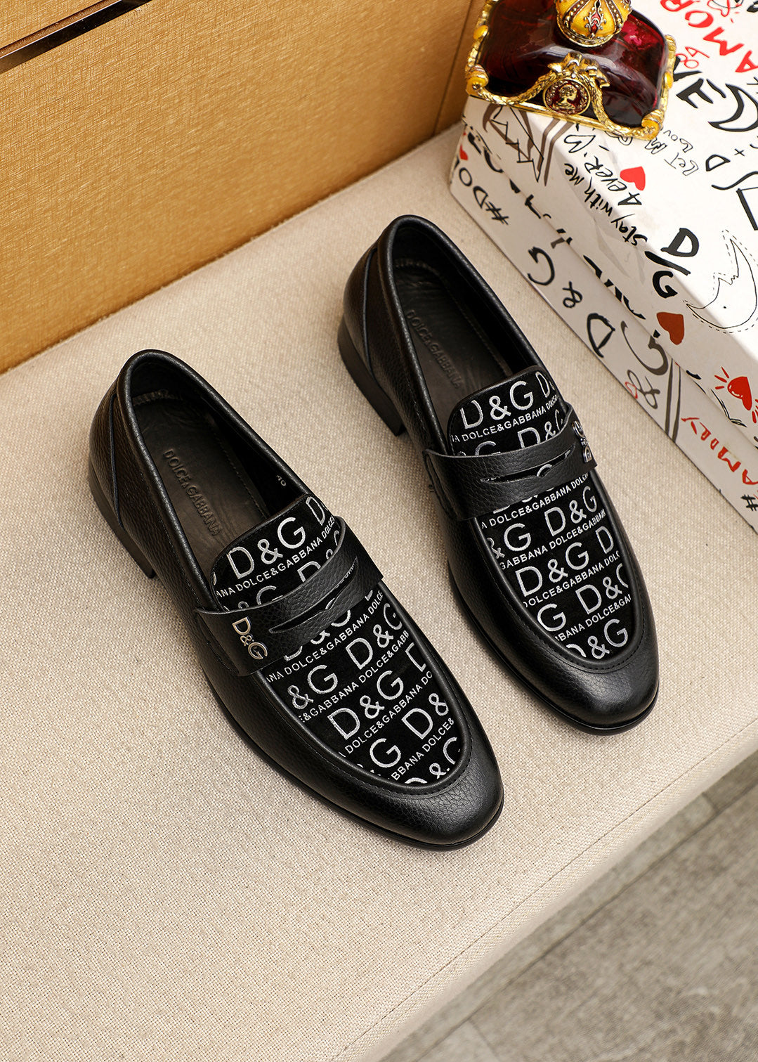 Dolce & Gabbana DG Men's Italian Calfskin Dress Shoes