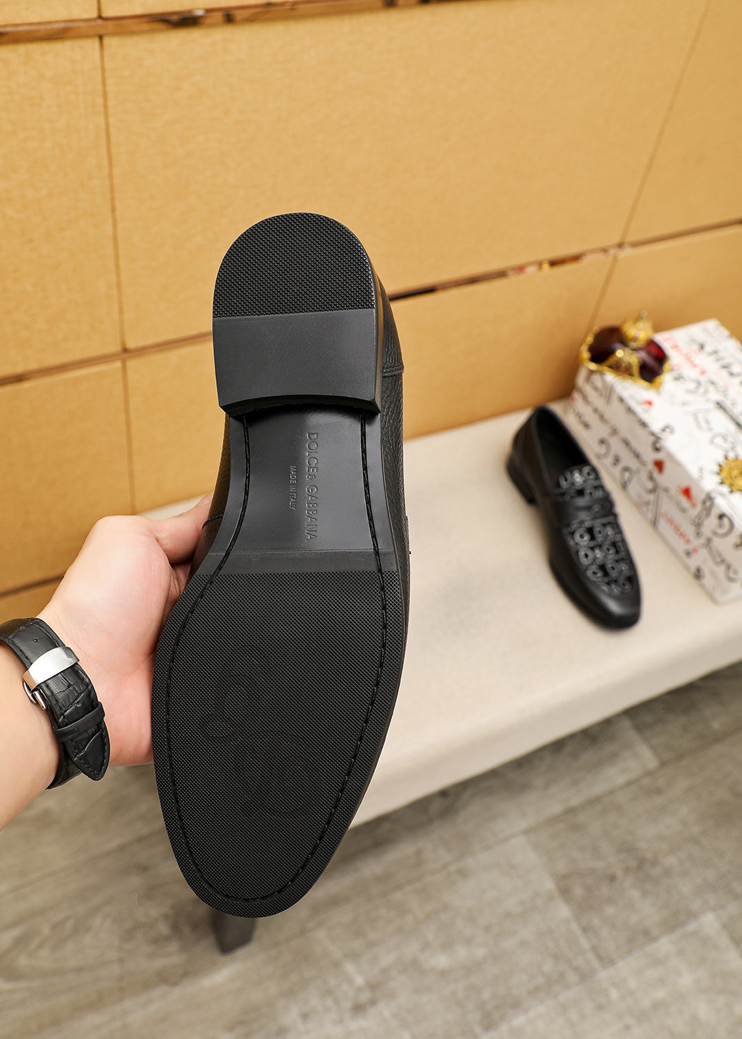 Dolce & Gabbana DG Men's Italian Calfskin Dress Shoes