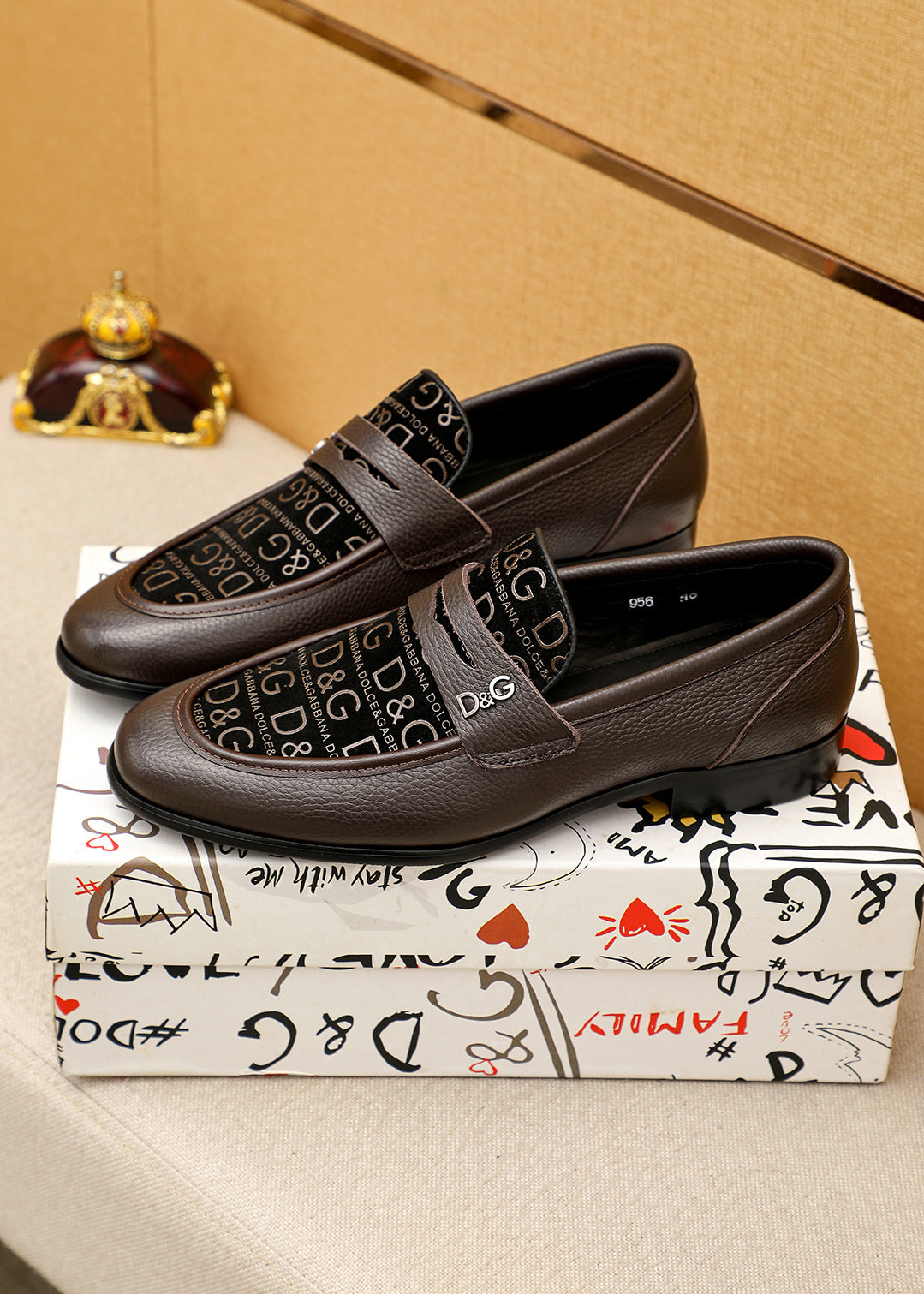 Dolce & Gabbana DG Men's Italian Calfskin Dress Shoes