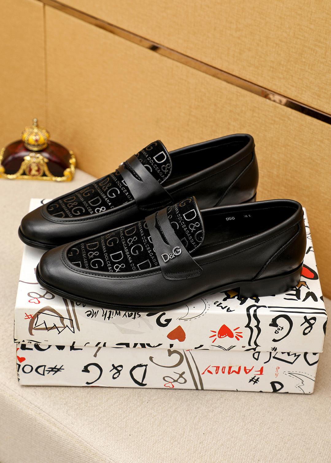 Dolce & Gabbana DG Men's Italian Calfskin Dress Shoes