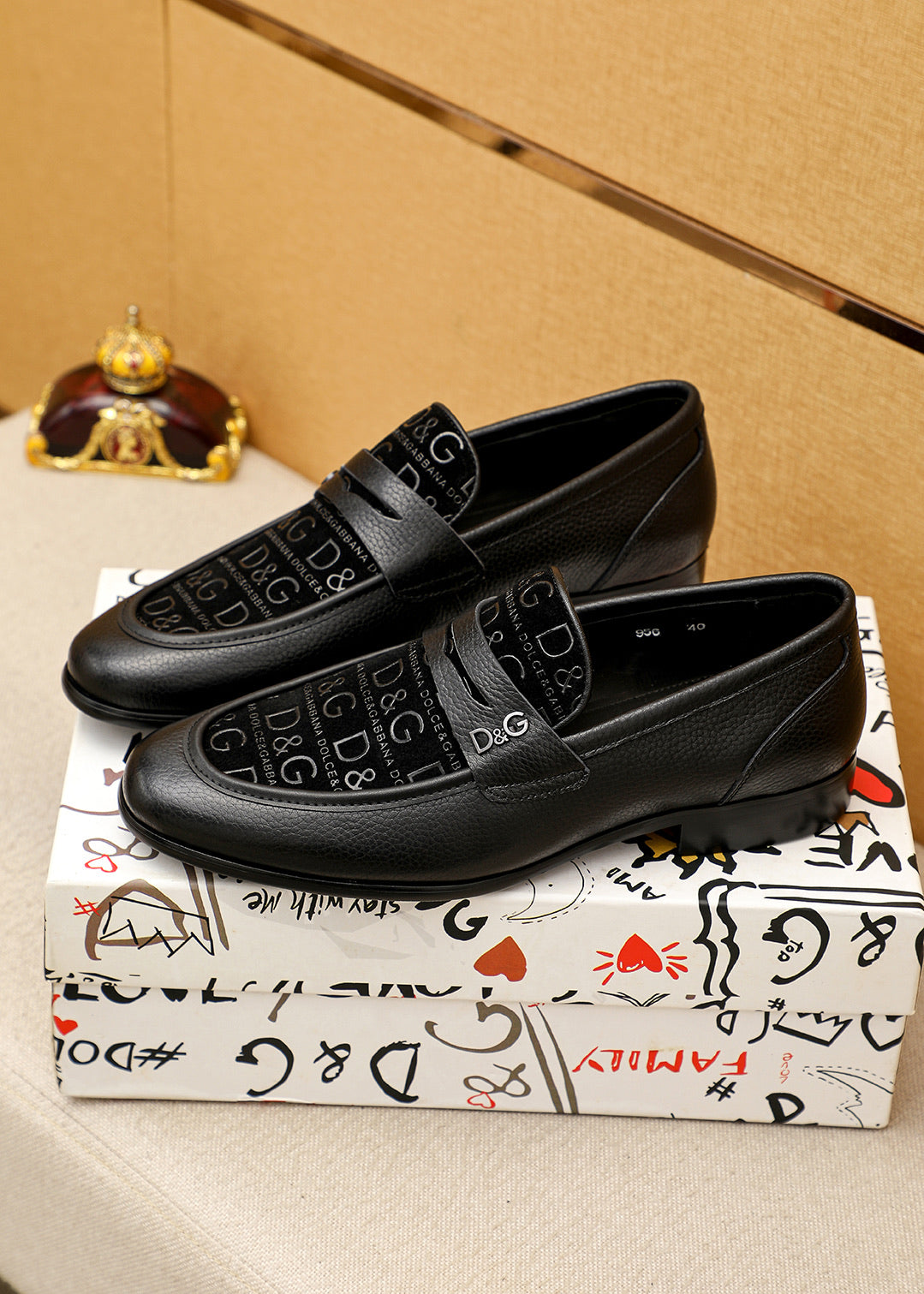Dolce & Gabbana DG Men's Italian Calfskin Dress Shoes