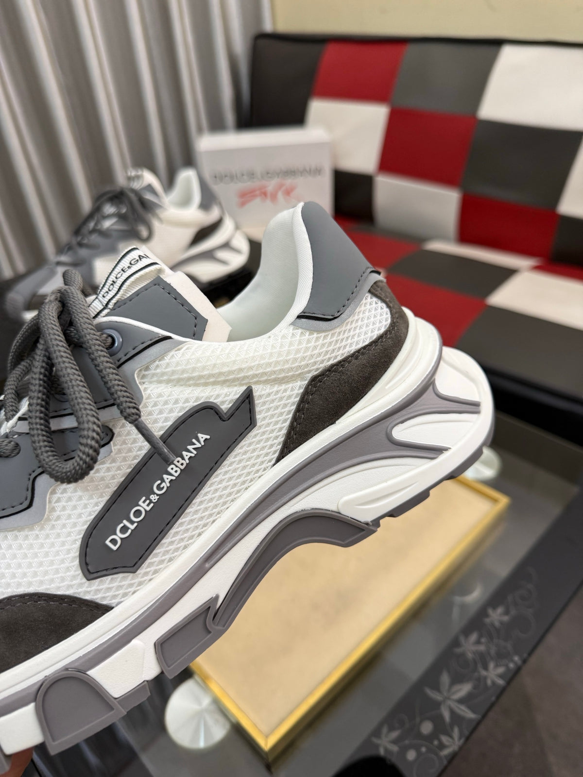 Dolce & Gabbana DG Silk Calfskin & Nubuck Casual Sneakers