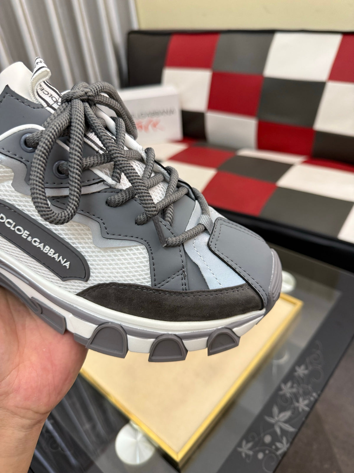 Dolce & Gabbana DG Silk Calfskin & Nubuck Casual Sneakers