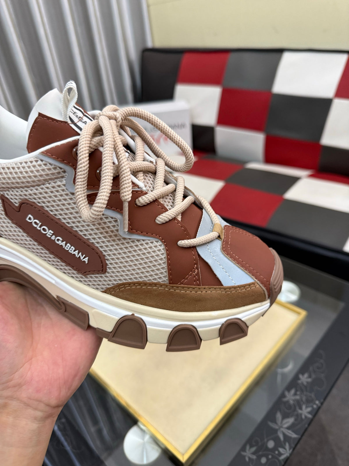 Dolce & Gabbana DG Silk Calfskin & Nubuck Casual Sneakers