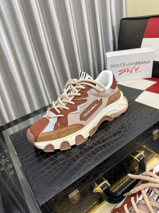 Dolce & Gabbana DG Silk Calfskin & Nubuck Casual Sneakers