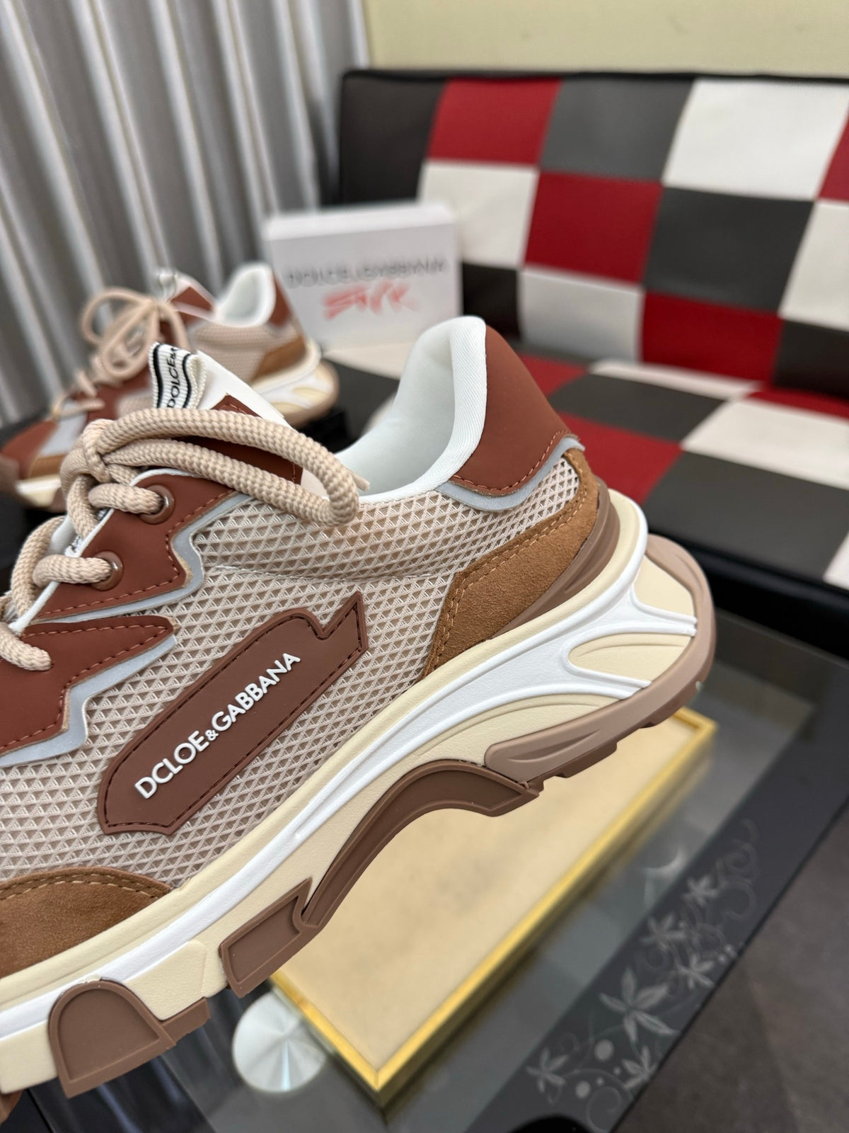 Dolce & Gabbana DG Silk Calfskin & Nubuck Casual Sneakers