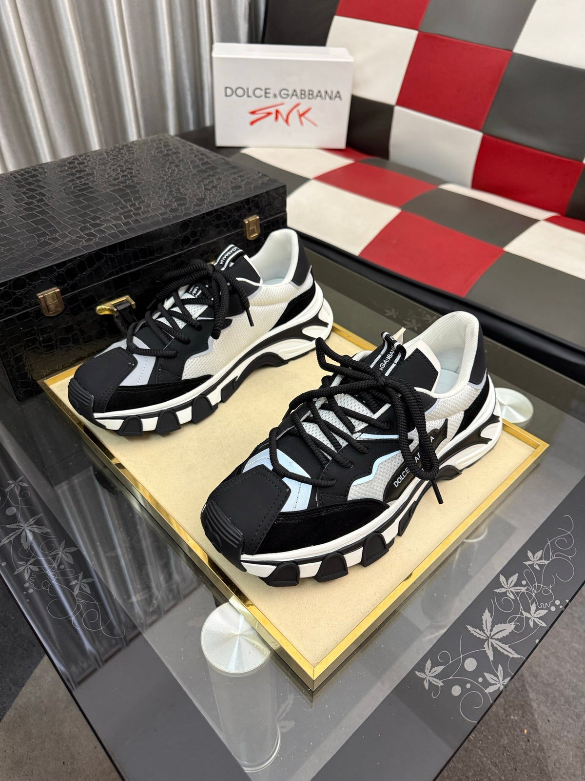 Dolce & Gabbana DG Silk Calfskin & Nubuck Casual Sneakers