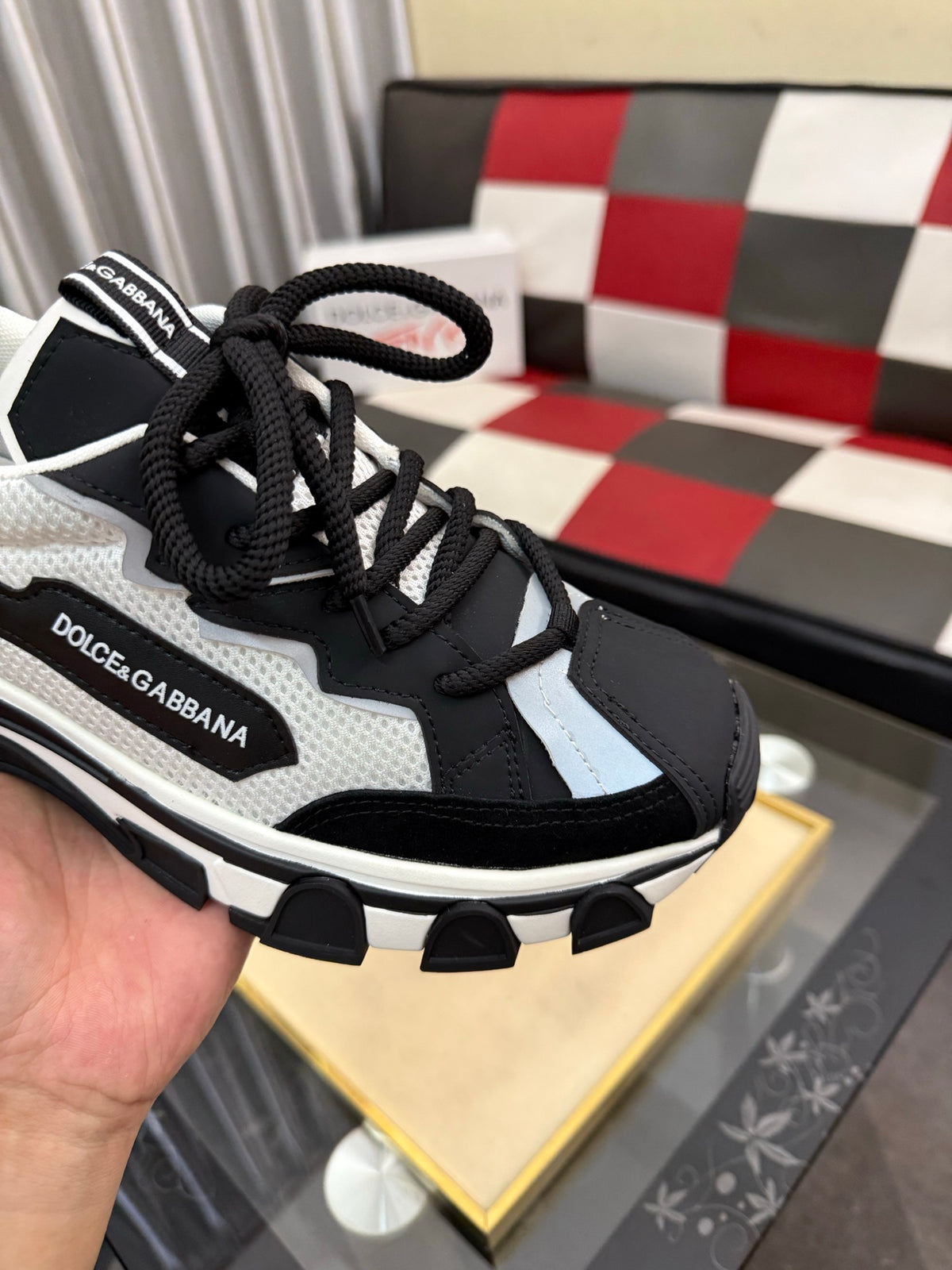 Dolce & Gabbana DG Silk Calfskin & Nubuck Casual Sneakers