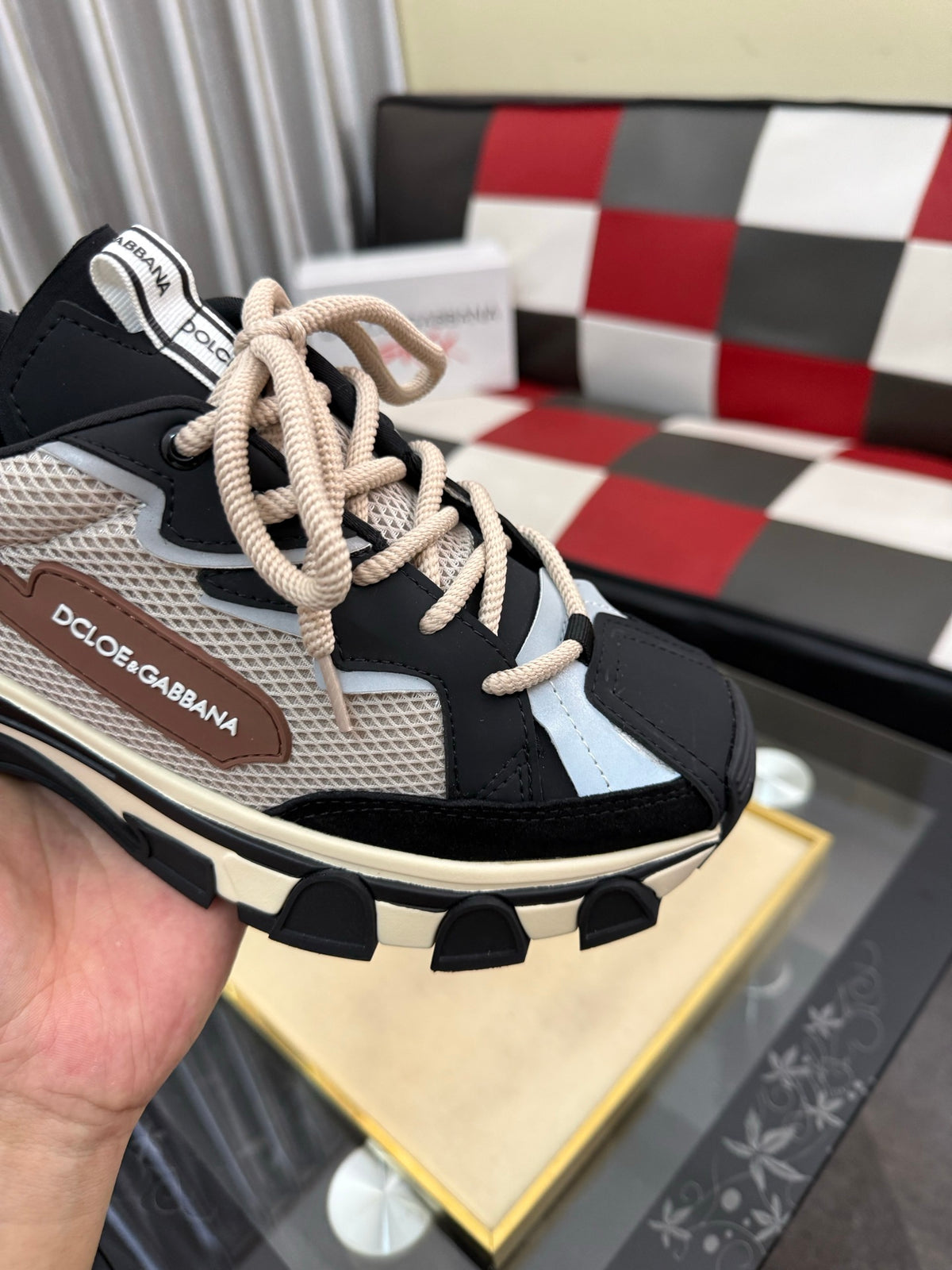 Dolce & Gabbana DG Silk Calfskin & Nubuck Casual Sneakers