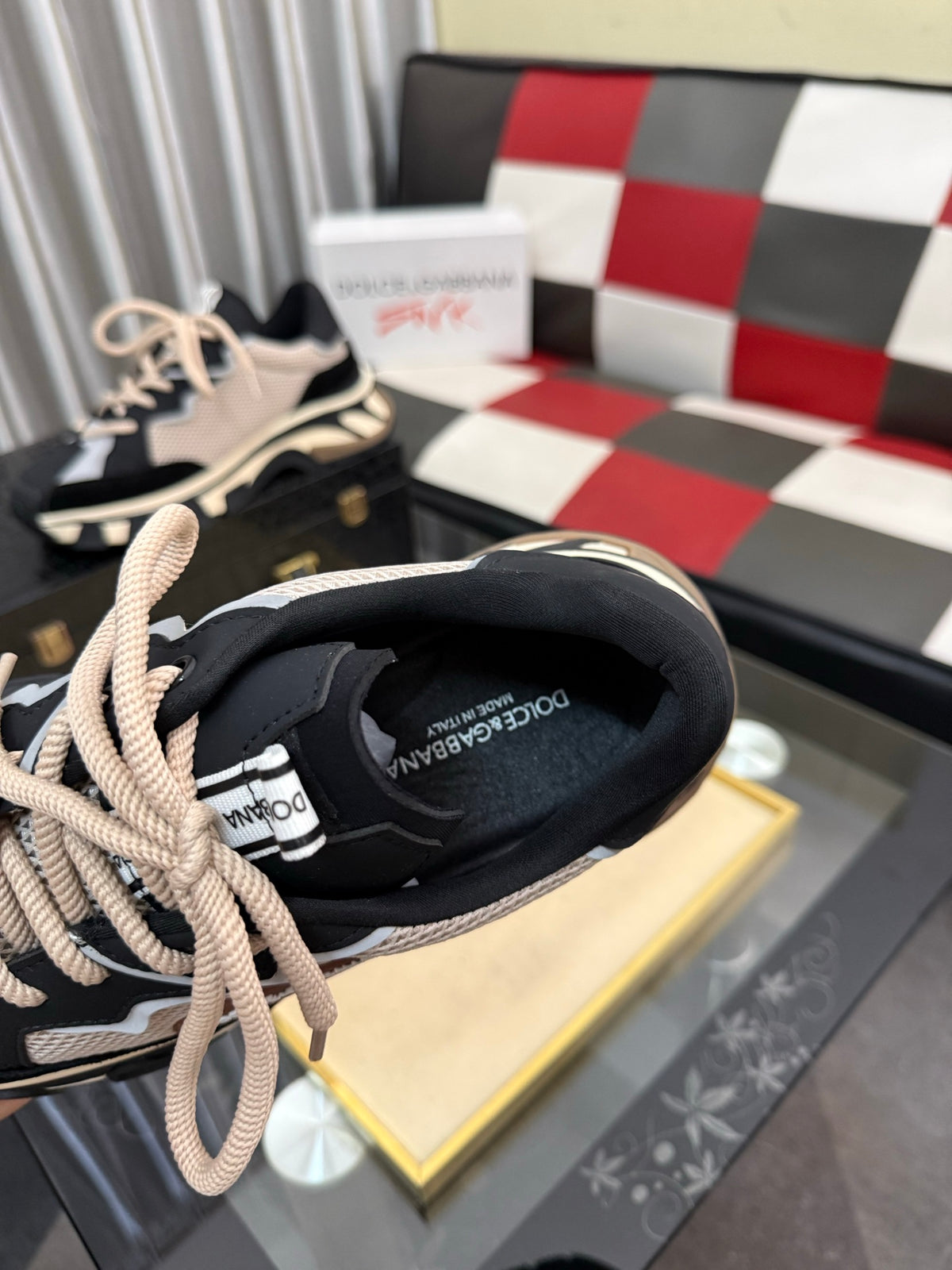 Dolce & Gabbana DG Silk Calfskin & Nubuck Casual Sneakers