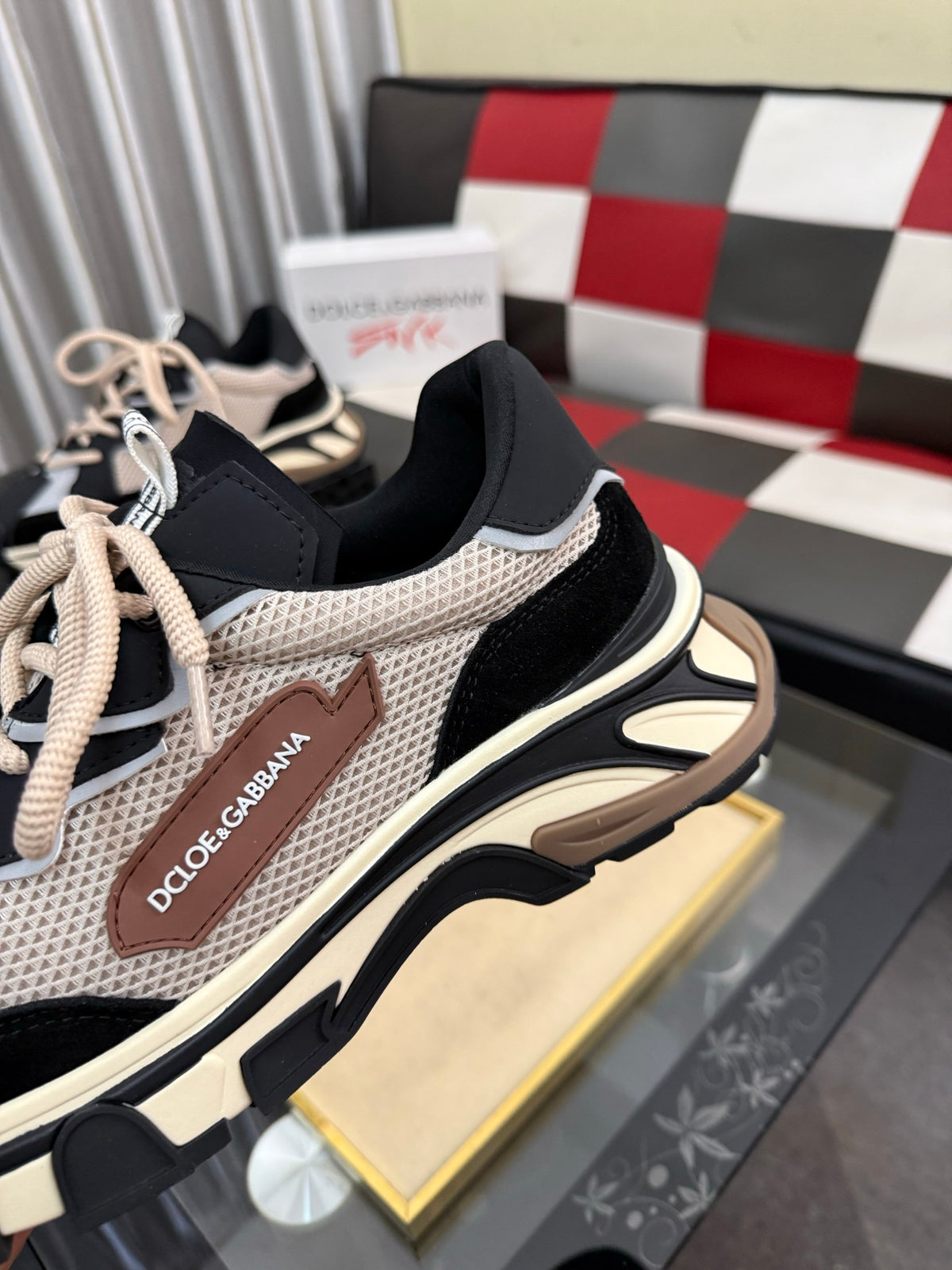 Dolce & Gabbana DG Silk Calfskin & Nubuck Casual Sneakers