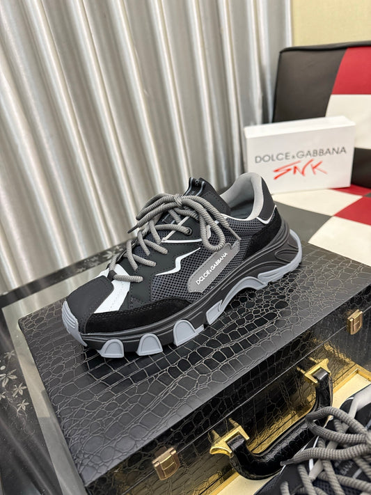 Dolce & Gabbana DG Silk Calfskin & Nubuck Casual Sneakers