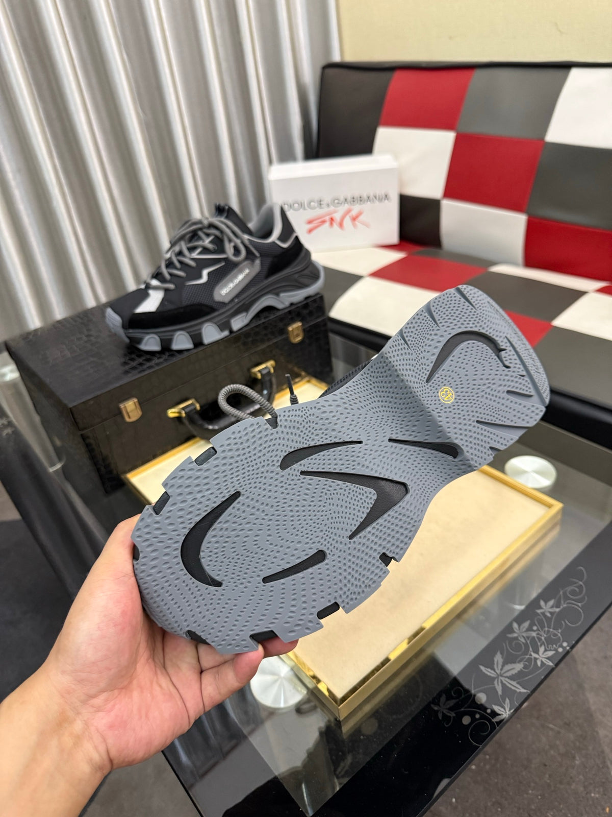Dolce & Gabbana DG Silk Calfskin & Nubuck Casual Sneakers