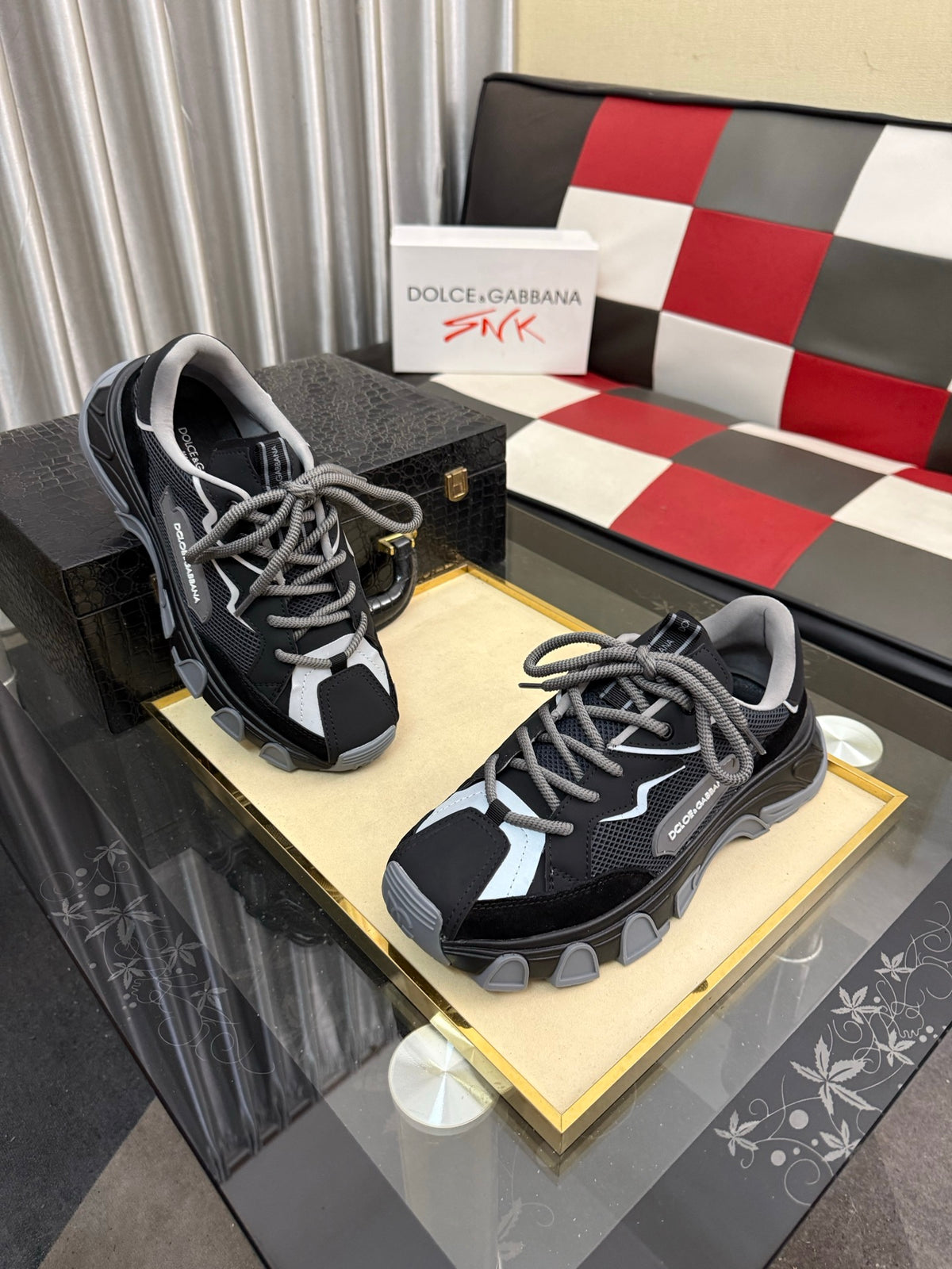 Dolce & Gabbana DG Silk Calfskin & Nubuck Casual Sneakers