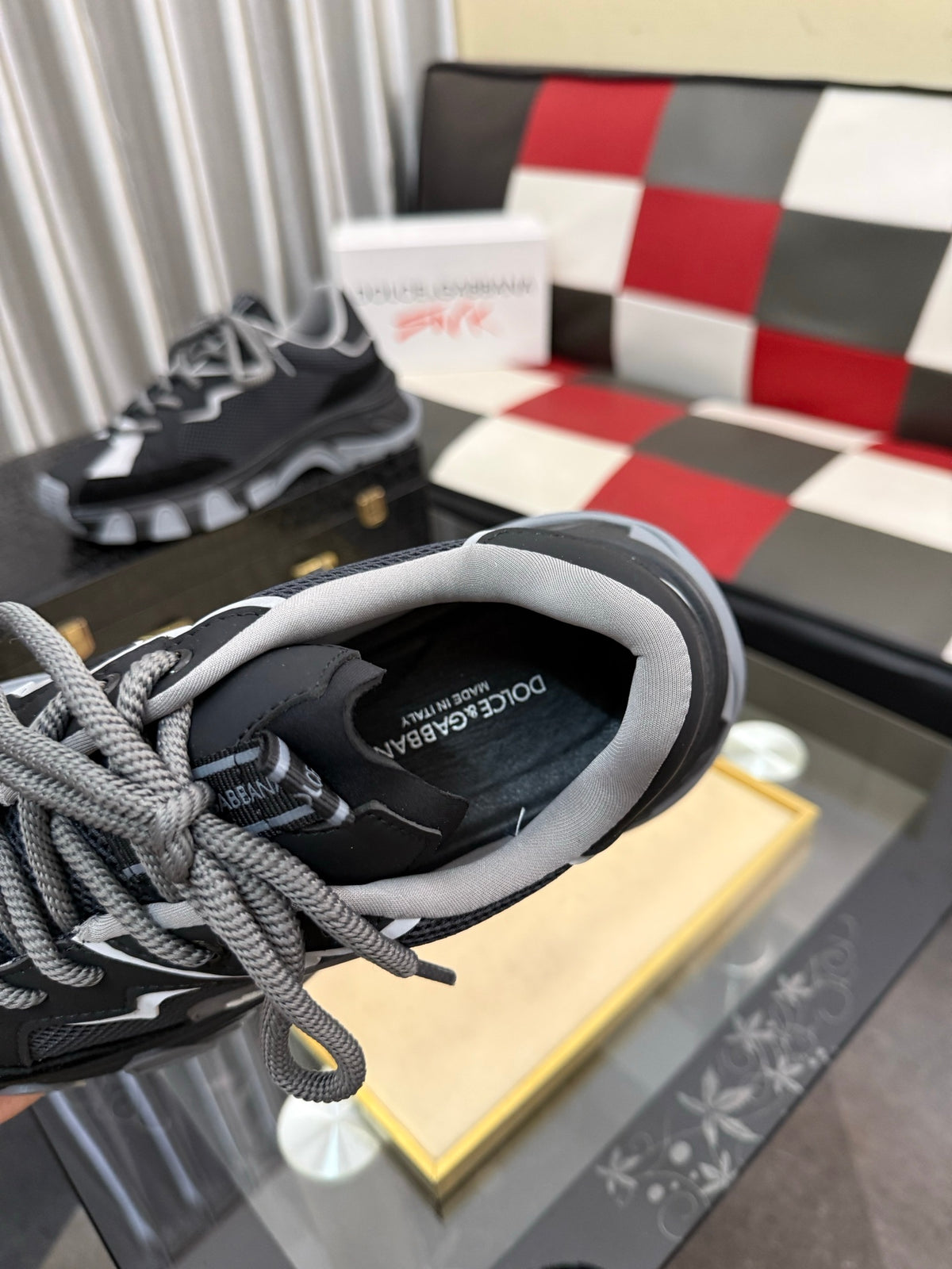 Dolce & Gabbana DG Silk Calfskin & Nubuck Casual Sneakers