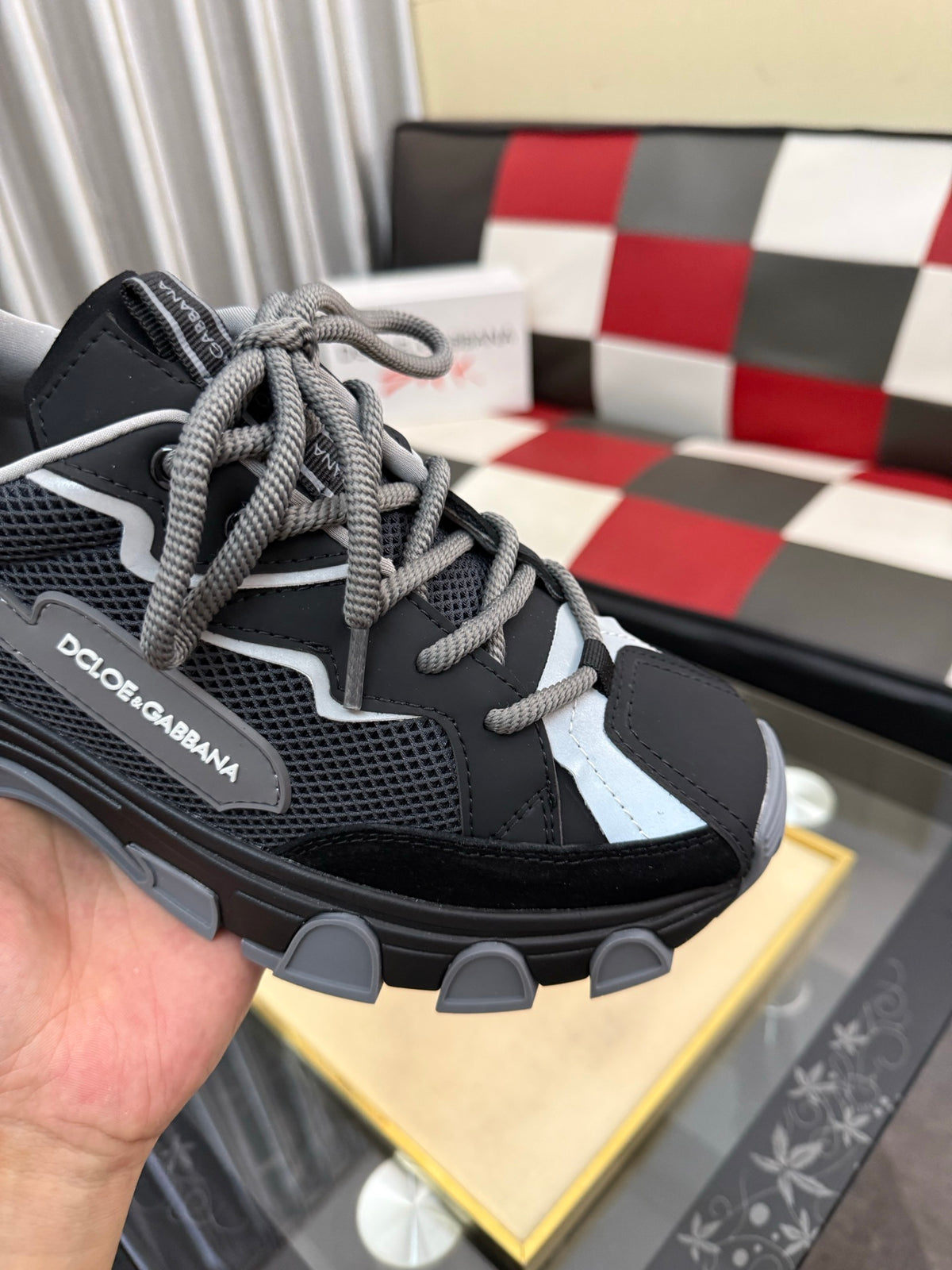 Dolce & Gabbana DG Silk Calfskin & Nubuck Casual Sneakers