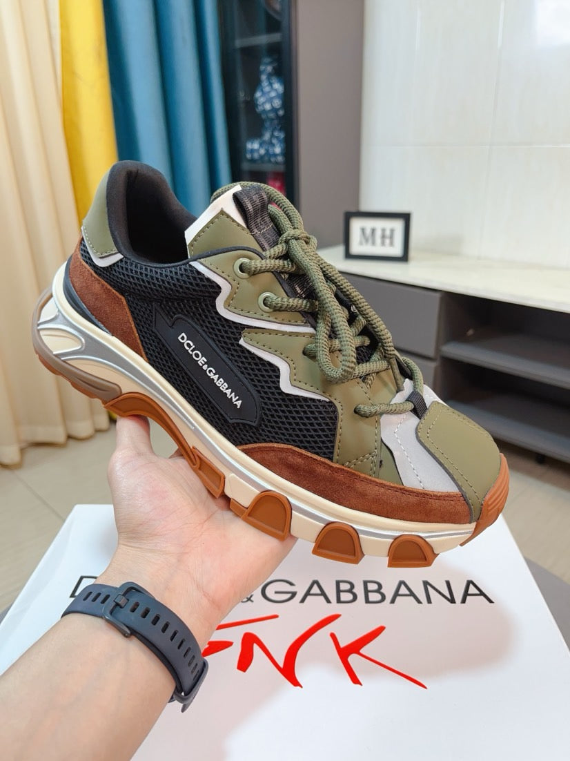 Dolce & Gabbana DG Men's Suede & Waterproof-Fabric Casual Sneakers